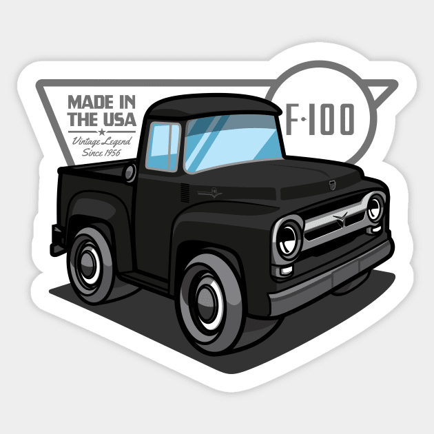 Raven Black F100 - 1956 Sticker by jepegdesign